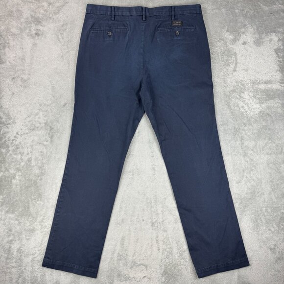Banana Republic Tailoring Performance Aiden Chino Straight Leg Mens Navy Pants - Picture 4 of 9